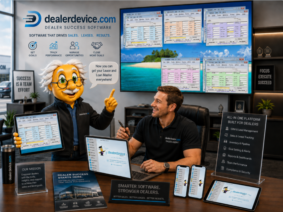 Lease Master professor character representing over 30 years of leasing expertise
